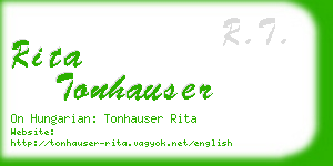 rita tonhauser business card